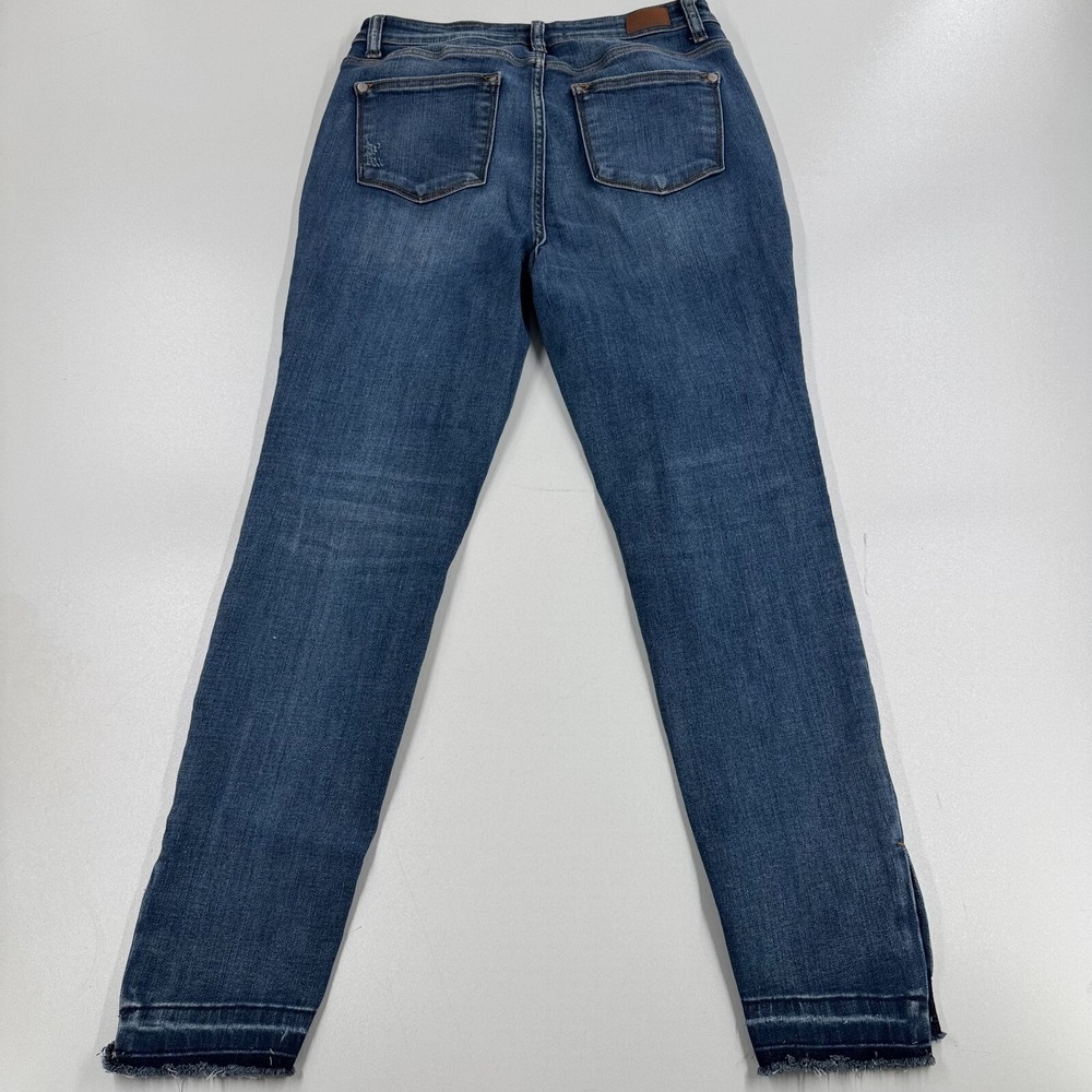 Judy Blue Los Angeles Skinny Fit Jeans WOMENS Blue Medium Wash Released Hem 9/29 - Picture 6 of 15